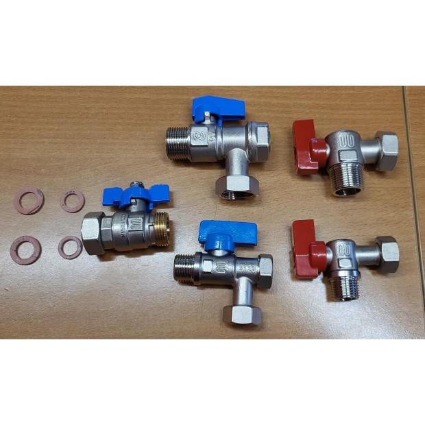 Zestaw zaworów kątowych z filtrem magnetycznym do kotła dwufunkcyjnego wiszącego