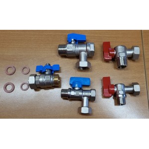 Zestaw zaworów kątowych z filtrem magnetycznym do kotła dwufunkcyjnego wiszącego