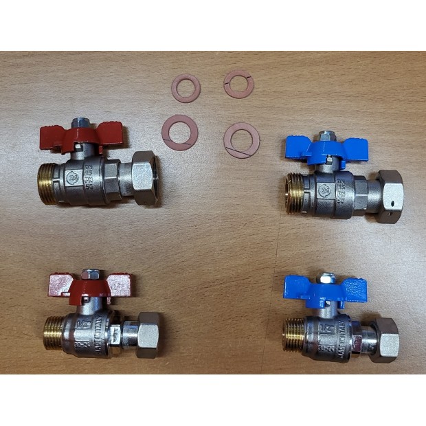 Zestaw zaworów prostych do kotła dwufunkcyjnego wiszącego