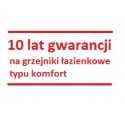 10 lat gwarancji na grzejniki łazienkowe typu komfort